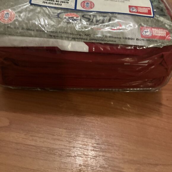 Oklahoma University Sooners 4-Piece Queen Sheet Set Crimson White - Picture 7 of 13